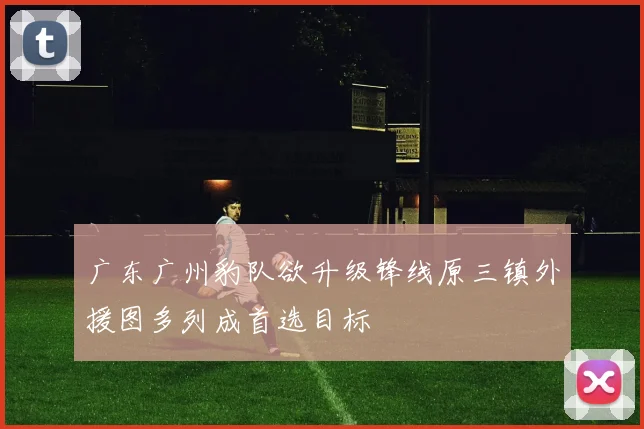 广东广州豹队欲升级锋线原三镇外援图多列成首选目标